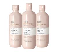 Baylis & Harding Kindness+ Salicylic Acid Cleanse & Renew, Dewbury & Lime Leaf Fragrance, 500ml Body Wash (Pack of 3) - Vegan Friendly