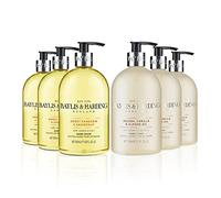 Baylis & Harding Signature Hand Wash Bundle: 3 x 500 ml Sweet Mandarin & Grapefruit & 3 x 500 ml Jojoba, Vanilla & Almond Oil (6 bottles) - Vegan Friendly