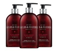 Baylis & Harding Signature Luxury Hand Wash 500ml 3 pack | Black Pepper & Ginseng, Vegan Friendly, Made in UK