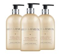 Baylis & Harding Jojoba, Vanilla & Almond Oil Hand Wash, 500 ml (Pack of 3) - Vegan Friendly