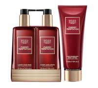 Baylis & Harding The Edit Cherry Temptation Gift Bundle: Includes 2 Bottle Set (Hand Wash & Lotion) and 236 ml Body Lotion (Pack of 3 Products) - Vegan Friendly
