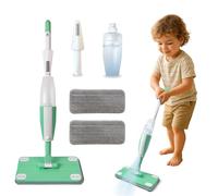 BAYMI Kids Spray Mop - Toddler Cleaning Toy Set with Real Water Sprayer, 2 Washable Pads - Montessori Interactive Toy for Boys & Girls Ages 3 4 5 6