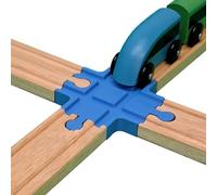 Baymo® 4 Way Crossing to fit Wooden Railway for Kids Age 3 Years & Up - Railway Set Accessories & Add Ons