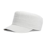 Baynetin Unisex Classic Army Cap Flat Top Plain Hat, Adjustable Fashionable Military Sport Caps, Cadet Cap, Breathable Outdoor Hats (Beige)