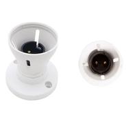 Bayonet Batten White Ceiling Lamp Holder BC B22 Light Bulb Socket Lamp Fitting