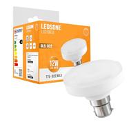 Bayonet LED Bulb, T75 R50 Reflector 12W (100W Equivalent) Cool White 6400K Non-Dimmbale 12000lm,B22 Flat SES LED Spotlight Bright Bulb Wide Angle Home Decoration [Energy Class A] - Pack of 1