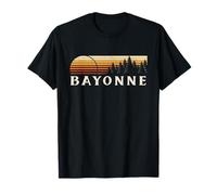 Bayonne, France Evergreen Vintage Sunset T-Shirt