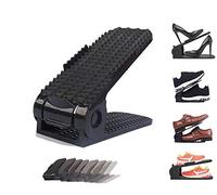 Bayou Shoe Slots, 8 PCS Shoes Slots Organizer, 4-Level Adjustable Shoe Stacker, Upgraded Shoe Space Saver, 50% Space-Saving Shoe Holders.