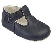 Baypods Baby Boys Traditional T bar pram Shoes Early Days 3-6 Months Navy Blue