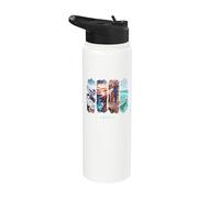 Bays, Sunsets and Hippie Vibes Vacation Ibiza Stainless Steel Insulated Water Bottle