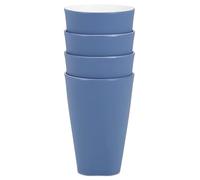 BAYSIDE Blue Pool Dinnerware Set, Unbreakable Lightweight, Dinner Plates, Side Plates, Bowls, Tumblers, Ideal for Indoor/Outdoor Dining, Microwave/Dishwasher Safe (4, Tumblers)