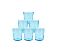 BAYSIDE Lulworth Acrylic 360ml Tumblers, Set of 6 Unbreakable Shatterproof Cups, Stackable BPA Free Drinking Water Glasses, Hot/Cold Beverage Reuseable Container Cups
