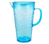 BAYSIDE Lulworth Acrylic Water Jug, 1.9L Blue Water Jug with Lid, Shatterproof Durable Pitcher, Unbreakable Liquid Beverage Container with Handle, BPA Free Container