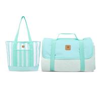 Bayside Whitesands 14L Insulated Tote Cool Bag & Waterproof Picnic Blanket