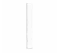 Baystone® 300mm Hinged Return Panel for Wet Room Shower Enclosure Bathroom Cubicle Enclosures, 8mm Fluted Toughened Safety Glass, Frameless, Chrome