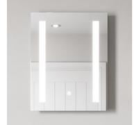 BAYSTONE® 390 x 500mm Bathroom Mirror LED Lights Wall Mounted Illuminated Mirrors for Bathrooms, Mains Powered, Rectangular, Touch Sensor