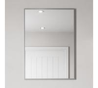 BAYSTONE® 700 x 500mm Chrome Wall Mounted Mirror Vanity Mirrors Framed Rectangular Modern 4mm Mirrored Glass for Bathroom