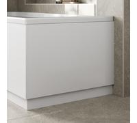 Baystone Modern 750mm End MDF Bath Panel 18mm Wooden Panels for Bathroom Baths Soaking Tubs, Adjustable Plinth, Easy to Cut, White Gloss