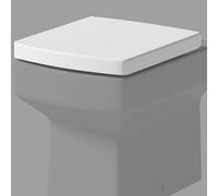 BAYSTONE Square Soft Close White Toilet Seat Top Fix Quick Release Hinges WC