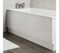 Baystone Universal Acrylic 1500mm White Front Bath Panel for Straight Baths & Bathtubs, Waterproof Modern Bathroom Panels, Easy Cut Smooth Finish
