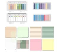 BAYTORY 1300 Sheets Pastel Transparent Sticky Notes, Clear Waterproof 3 x 3 inch See Through Memo Pad, Self-Adhesive Translucent Writable Index Tabs for Annotating Books, Stationary Supplies