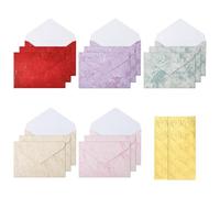 BAYTORY 15Pcs 4 x 6 Greeting Card Envelopes Set, Aesthetic Invitation Envelopes, A6 Gilded Envelope, for Personalize Gift Cards, Wedding, Birthday Party (Multicolor)
