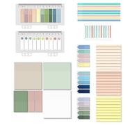 BAYTORY 1610 Sheets Transparent Sticky Notes with Highlighter Tape, Clear Waterproof 3 x 3 inch See Through Memo Pad, Self-Adhesive Translucent Writable Index Tabs for Annotating Books