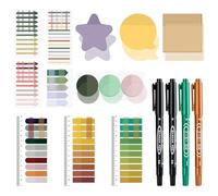 BAYTORY 1700 Sheets Transparent Sticky Notes, 4Pcs Double Maker Pens, See Through Clear Index Tabs, Self-Adhesive Translucent Memo Pads for Bible Accessories (Dark Colors)