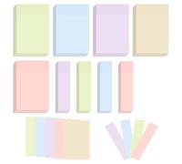 BAYTORY 6 Pads Pastel Sticky Notes, Small Self-Stick Note, Index Tabs Easy to Post for School Office Notebook (3 x 2 Inch & 3 x 0.7 Inch)