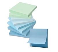 BAYTORY 640 Sheets Colored Sticky Notes, Gradient Memo Pads, Aesthetic Self-Stick Note, Self-Adhesive Sticky Note Easy to Post for Home Office School Supplies (Blue)