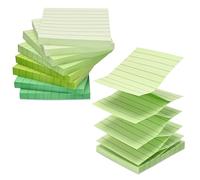 BAYTORY 640 Sheets Gradient Pop Paper Up Sticky Notes, Lined Sticky Notes, Colorful Self-Stick Note 3 x 3 in, Memo Pads for Home Office School Supplies (Green)