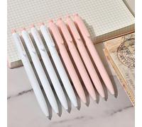 BAYTORY 8Pcs Rotatable Erasable Gel Pens, 0.5 mm Fine Point Smooth Writing Cute Eraser Pen, Quick Drying 4 Blue & 4 Black Ink for Note Taking Journaling Supplies (Pink)