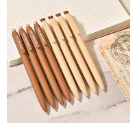 BAYTORY 8Pcs Rotatable Erasable Gel Pens, 0.5 mm Fine Point Smooth Writing Cute Eraser Pen, Quick Drying 4 Blue & 4 Black Ink for Note Taking Journaling Supplies (Vintage)