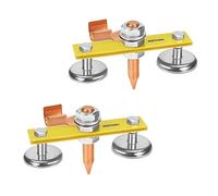 BAYTORY Upgrade Magnetic Welding Support Ground Clamp Tools, 2-Piece Twin Welding Magnet Head, Strong Magnetism Large Suction, Copper Tail Welder Stability Clamps