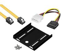 baytronic Installation Kit Installation Frame for 2.5 Inch HDD/SSD to 3.5 Inch Adapter Mounting Frame Mount Rails Einbaurahmen + 30cm SATA Kabel