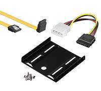 baytronic SSD Installation Kit for Internal SSD/HDD with Mounting Frame for 6.4 cm Including SATA 3 Cable Rotated 0.5 m