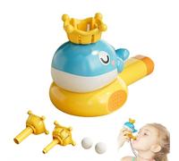 BaYuYPOO 2-in-1 Blowing Toy for Oral Motor Development - Interactive Horn & Floating Ball Game, Pediatrician-Recommended Speech Therapy Toy for Kids, Whale & Bear Design (4.72 Inch)