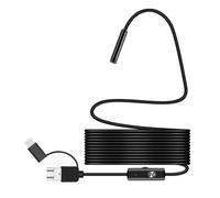 BaYuYPOO 2-in-1 Endoscope Camera, 7mm Waterproof IP67-480P HD, 6 LED Lights, Micro USB/Type-C/PC Compatible for Android - Take Photos/Videos, Ideal for Automotive, Pipe, Sewer Inspection