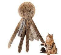 BaYuYPOO 4" Artificial Rabbit Fur Cat Toy - Soft Plush Mouse Toy for Hunting Instincts, Lightweight Catnip-Free Play for Indoor Cats, Solo Batting & Carrying Toy for Kittens & Adults