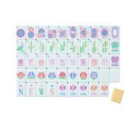 BaYuYPOO 4 Layer Mahjong Tiles, 2026 NEW American Mahjong Tile Set, Durable Acrylic Mahjongs Tile Set with Clear Engraving, Mini Mahjongs Travel Sets for Home, Travel & Game Nights