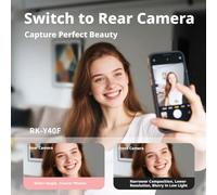 BaYuYPOO 4" Magnetic Selfie Monitor Screen with Remote Shutter, 40ms Low Latency Live View for Phone Camera, Flip to Use Rear Camera for Vlogging, YouTube, TikTok (Black/White/Pink)