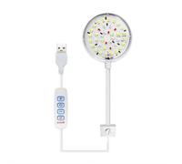 BaYuYPOO Clip-On Aquarium Light, 7W/5W LED Fish Tank Light with RGB Color Options, 360° Adjustable Clip Lamp for Small Aquariums, USB Powered Aquatic Plant Light with White Blue Green Red LEDs