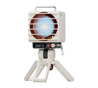 BaYuYPOO Desktop Fan with 11 Atmosphere Lights, 5000mAh Rechargeable Battery, 0-100 Stepless Speed Adjustment, Metal Joystick Control, LED Display, Searchlight Design Desk Fan for Home Office