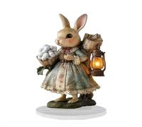 BaYuYPOO Easter Bunny Acrylic Decor, 3.15" Clear Rabbit Desk Ornament with Stable Base, Cute Spring & Home Office Decoration for Shelf, Window Sill, Non-Tip Kids Safe Decor