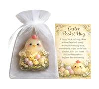 BaYuYPOO Easter Little Pocket Hug Gifts, Easter Eggs Pocket Hug Token with Cards and Bags, Easters Gift Set for Coworkers Friends Daughter Son New Beginnings