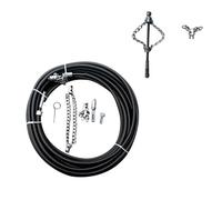 BaYuYPOO Flex-Shaft Sewer Descaling Chain, 1.5m/2m/3-m/5m Lengths, 6mm (1/4") Flex Shaft, Hardened Stainless Steel, Drill-Powered - For PVC Drains, Toilet Lines, Grease Traps, Industrial Boilers