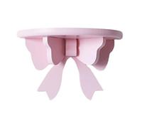 BaYuYPOO Floating Book Shelf Wall Mounted Wooden Wall Shelves Bow Shaped Pink Wooden Floating Shelf Rustic Wall Display Shelf Flower Pot Holder for Room Home Wall Decor Hanging Wall Shelves