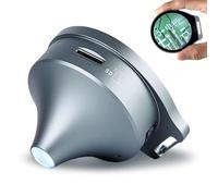 BaYuYPOO Funnel Microscope Magnifying Glass, 7/11/15x Mini Coin Magnifier with White&Ultraviolet Loupe, Jewelers Portable Light,