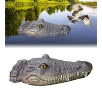 BaYuYPOO Pond Floating Alligator Head Decoy, Outdoor Alligator Pool Float Fake Gator Head Decorations Duck Deterrent, Crocodile Head for Pond Decor, Pond Decorations, Pool Garden Accessories