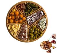 BaYuYPOO Puzzle Serving Tray Wood Food, Funny Puzzle Shaped Serving Tray with 8 Removable Compartments for Fruits, Nuts, Meats, Dips, Home Decor Gift for Coffee Table, Living Room, Kitchen